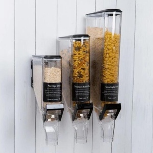 Distributeur mural en acrylique hautement transparent pour aliments en vrac, bacs de présentation, couleur, taille et logo personnalisables, pour haricots et bonbons, marque YGL - Product Image 1