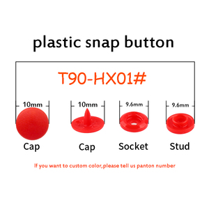 סיטונאי תווית פרטית עמוק t90 hx01 סגנון הפום פלסטיק הצמד כפתור Snap כפתור עם איכות גבוהה מותאם אישית - Product Image 5