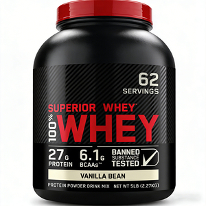 Poudre de protéines de lactosérum portable de qualité supérieure pour adultes actifs, avec 50 g de protéines par portion, pour la récupération musculaire et le soutien de la forme physique - Product Image 1