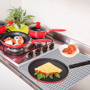 Silicone Dish Drying <b>Mat</b> Collapsible Large Dish Draining <b>Mat</b> Counter Top <b>Mat</b> <b>Sink</b> <b>Mat</b> Dishwasher Safety Counter Pad - Product Image 2