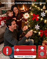 Guirlandes lumineuses de Noël, mariage, vacances, extérieur, étanches IP44, 5M, 20M de longueur, LED, étoiles à cinq branches, avec variateur d'intensité