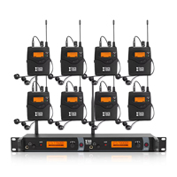 Système de monitoring intra-auriculaire sans fil professionnel XTUGA IEM1200 à 2 canaux pour la scène, connecteur XLR, matériau métallique