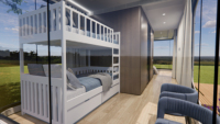 Maison conteneur 3 modules modulaires personnalisés