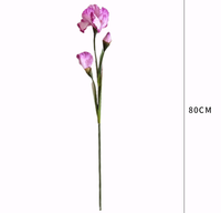 3 Tangkai Bunga Iris Alice Buatan untuk Dekorasi Rumah & Hotel - Seri Warna Monet