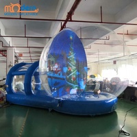 Globe de neige gonflable géant de Noël avec tunnel, diamètre 4m, en PVC, pour la publicité