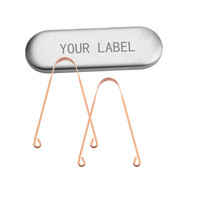 Nettoyeur de langue en acier inoxydable 304, grattoir de langue/grattoir de la mauvaise haleine