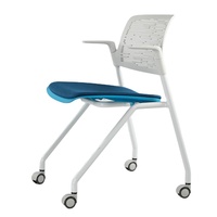 Chaise de bureau ergonomique moderne à dossier haut de style scandinave, norme ANSI/BIFMA, avec siège inclinable et mobile, pour la formation