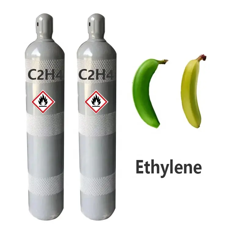 Nhà máy nóng bán giám đốc bán buôn độ tinh khiết cao 40L/50L Ethylene xi lanh cho trái cây chín