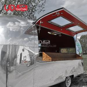 New Style Mobile Bar Food Cart <strong>Ice</strong> <strong>Cream</strong> Fast Food <strong>Trailer</strong> Mobile Stainless Steel Caravan Fast Food Truck For <strong>Sale</strong> UK - Product Image 2
