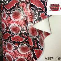 V 357 nouveau motif de fleur python PVC et PU cuir artificiel pour sacs, sacs à main, chaussures, ceintures