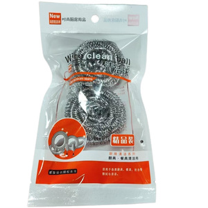 Estropajos grandes de acero inoxidable para el hogar, estropajos de lana de acero para lavar platos, cepillos para ollas de cocina, paquete de 2, venta al por mayor en supermercados. - Product Image 2