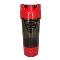 Nouvelle bouteille de mélange en plastique non toxique de 500 ml, gobelets durables avec couvercle, bouteille de sport pour protéines avec boîte à pilules