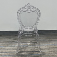 Hochwertige Transparente PC-Acryl Prinzessinnen-Hochzeitsstühle für Events, Luxushotels, Gastronomie, Outdoor und Wohnzimmer-Möbel