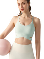 Soutien-gorge de sport à dos croisé Sexy High Impact avec coussinets fixes Élastique et respirant Intensité modérée Beau design pour les femmes