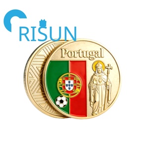 Pièces de monnaie portugaises européennes personnalisées en métal émaillé 3D, souvenirs royaux de la base aérienne de Lajes, Portugal, pour la vente en gros - Product Image 5