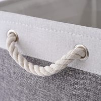 Panier de rangement pour vêtements pliable écologique et minimaliste de forme carrée pour la chambre à coucher et la garde-robe, utilisation pour la literie