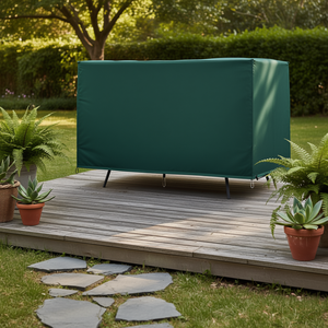 Funda impermeable para muebles de exterior, color verde oscuro, 85x61x59 pulgadas, para columpio de patio de 3 plazas, cierre con cordón de tela Oxford - Product Image 2