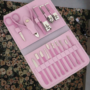 Ensemble de manucure et pédicure professionnel luxueux avec logo personnalisé, acier inoxydable, 5 en 1, coupe-ongles, coupe-cuticules, soin créatif - Product Image 3