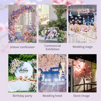 Flores artificiales de alta calidad Arco curvo de cereza Arco de boda para decoración de eventos