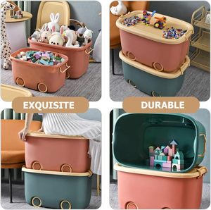 Boîte de rangement pour jouets en plastique moderne, panier en plastique de grande capacité pour vêtements de bébé, boîte de rangement pour vêtements d'enfants - Product Image 4