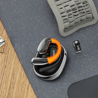 Miniso Ms183 Earphone olahraga tanpa kabel, Earphone olahraga dengan efek lampu RGB kualitas suara HiFi ENC pengurang kebisingan BT5.4