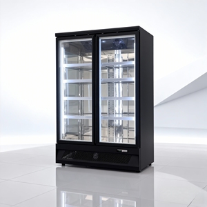 Congelador <span class=keywords><strong>Vertical</strong></span> Comercial con Puerta de Vidrio para Exhibición de Helados, Equipo de Refrigeración Multiusos para Supermercados - Product Image 2