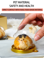 Boîte de présentation en plastique transparent PET de qualité alimentaire jetable personnalisée pour l'emballage individuel de mini gâteaux carrés, pâtisseries, jaunes d'œufs, croustilles