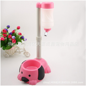 Pet Feeder Water <b>Bottle</b> Pink Plastic Reusable For <b>Small</b> Dogs And Cats 41x25cm - Product Image 5