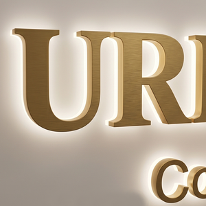 Enseigne en <span class=keywords><strong>lettres</strong></span> métalliques dorées effet miroir pour extérieur, enseigne commerciale, panneau signalétique, logo, décoration extérieure pour café - Product Image 4
