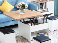 Table à manger, rangement, organisateur Table à thé, gigoteuse, Table basse, pliable, multi-usages, gain de place, MFC