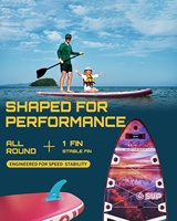 Planche à pagaie gonflable SUP de 11 pieds 6 pouces pour sports de plein air, facile à transporter, avec dessus souple, pour jeux aquatiques et surf