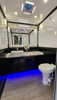 Remorque de toilettes mobiles de luxe pour événements VIP, écologique, personnalisée, portable, pour événements de grande envergure