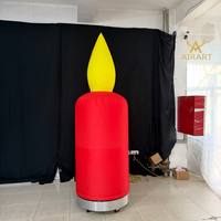 Ballon gonflable en forme de bougie pour la décoration de défilés de parcs à thème