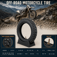 Pneu de moto tout-terrain de haute qualité 2.50-10 avec chambre à air, adapté à tous les terrains, haute adhérence, résistant à l'usure, pour moto tout-terrain