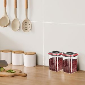 Kitchen Large Capacity Airtight Cereal Organizer PET Plastic Dry Food <b>Storage</b> Container with Lid Injection-Molded - Product Image 6