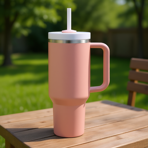 OEM ODM 40 Oz Stainless Steel Travel Tumbler Handle Double Wall Vacuum Insulated Leak-Proof Lid Straw BPA Free 6-12 Hours - Product Image 2