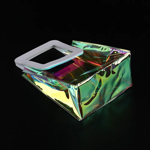 Femmes clair PVC Transparent étanche Laser plage fourre-tout sac à provisions promotionnel PU poignée PVC Shopping sac fourre-tout - Product Image 4