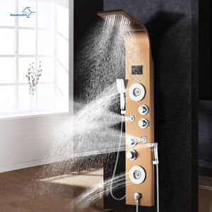 ห้องน้ำติดผนังสแตนเลสนวดแผงฝักบัวอาบน้ำที่มีไฟ Led - Product Image 2