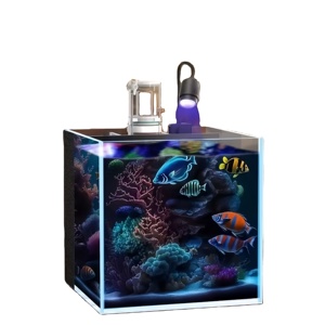 5-Gallon Glazen Bureauaquarium Starterset voor Kleine Vissen, Garnalen en Krabben - Product Image 1