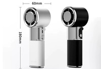 Ventilateur de refroidissement portatif rechargeable 9000 mAh avec charge USB, cordon rétractable, batterie externe, design pliable pour voiture et extérieur