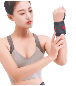 สายรัดยกน้ำหนักแบบหนาสำหรับออกกำลังกาย ฟิตเนส พันข้อมือ รองรับมือ พร้อมห่วงนิ้วหัวแม่มือ สำหรับฝึกความแข็งแรง - Product Image 1