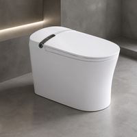 Toilette intelligente en céramique à chauffage instantané tout-en-un avec couvercle rabattable
