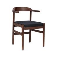 Chaise de salle à manger moderne en bois massif, fauteuils en bois massif de style corne de vache, mobilier de maison moderne, siège de chaise de salle à manger en bois massif