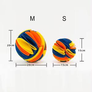 Giocattoli Puzzle con palla da fiuto per cani aumentano l'alimentatore a erogazione lenta giocattolo per annusare il naso pieghevole per cani giochi di addestramento per animali domestici intelligenza - Product Image 3