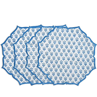Napperons de table de mariage traditionnels de luxe en coton 100% lavables, écologiques, antidérapants, à rayures festonnées, modernes, directement de l'usine