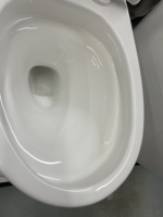 WC monobloc contemporain en céramique, à poser au sol, avec abattant à fermeture douce 360° °   Nettoyant pour Cuvette de Toilettes Économe en Eau