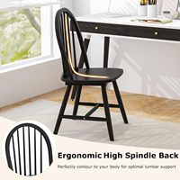 Ensemble de chaises de salle à manger en bois, chaises vintage avec dossier, finition naturelle, meubles de cuisine et de salle à manger, vente en gros, 2 pièces