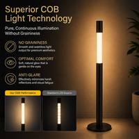 Lampe sur pied LED moderne et créative de 1400 mm de hauteur avec variateur de lumière CCT, design tube rond doré, idéale pour bureau et salle de travail