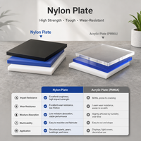 Plaque en nylon PA6 sur mesure pour usage industriel, blanc/noir, service de découpe CNC, plaque usinée de précision, haute résistance, durable