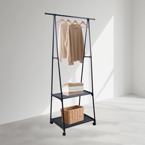 Perchero de tres capas personalizable, polea de suelo, percha móvil multicapa, perchero desmontable independiente moderno Simple - Product Image 1
